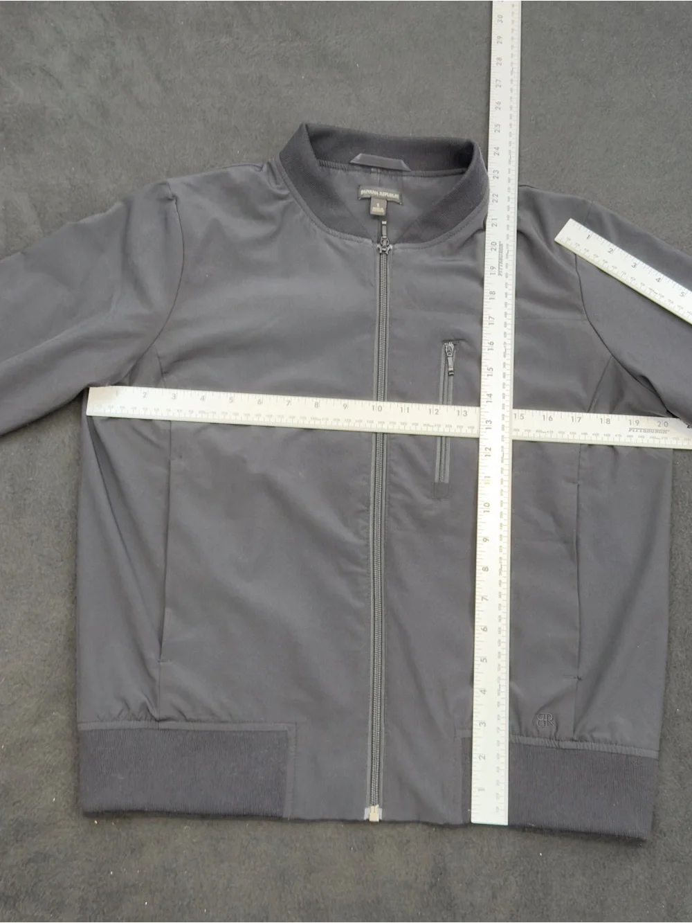 Men's Lightweight Zip Front Jacket in Gray